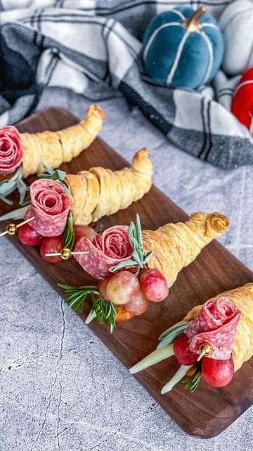 Edible Cornucopia, Charcuterie Cones, Charcuterie Trays, Valentine 2024, Mini Charcuterie, Thanksgiving Cornucopia, The Bees Knees, Thanksgiving Cooking, Puff Pastry Dough