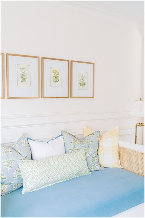 Poppy’s Feminine Blue and Green Nursery - Snapshots & My Thoughts by Ailee Petrovic // Powered by chloédigital Blue And Green Nursery, Blue Green Nursery, Blue Nursery Girl, House Sunroom, Babyletto Hudson Crib, Pottery Barn Curtains, Extra Wide Dresser, Yellow Nursery, Blue Sheets