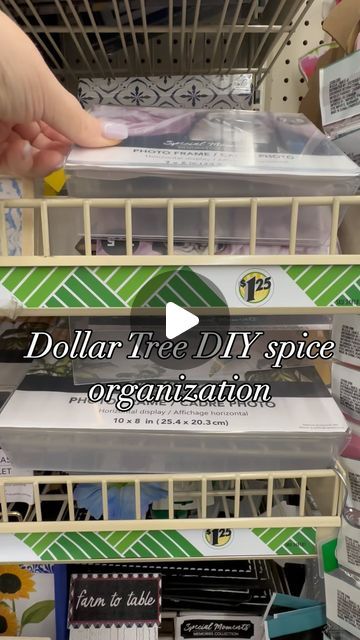 Dollar Tree Bathroom Organization, Dollar Tree Organization Hacks, Dollar Tree Kitchen Organization, Dollar Tree Kitchen, Dollar Tree Frames, Dollar Tree Storage, Dollar Tree Diy Organization, Storage Hacks Diy, Spice Organization Drawer