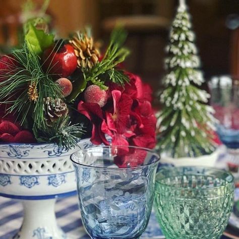 Spode US on Instagram: "Traditional Christmas blues 🎄 💙 @addictedtochina created the perfect, festive holiday look for any blue and white lover using Blue Italian, Christmas Tree, and Christmas Tree Tartan. 📷 by @addictedtochina" Christmas Tree Tartan, Italian Patterns, Buffet Plate, Italian Pattern, Iconic Christmas, Italian Christmas, My First Christmas, I Am So Happy, Traditional Christmas