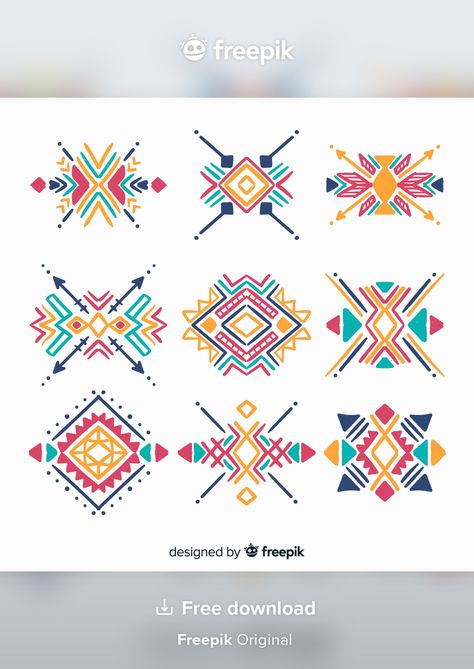 Ethnic element collection | Free Vector #Freepik #freevector #hand #hand-drawn #ornament #feather Tattoo Frame, Gre Prep, Hipster Illustration, Native American Patterns, Geometric Motifs, Indian Culture, Ethnic Patterns, Tattoo Pattern, Test Prep