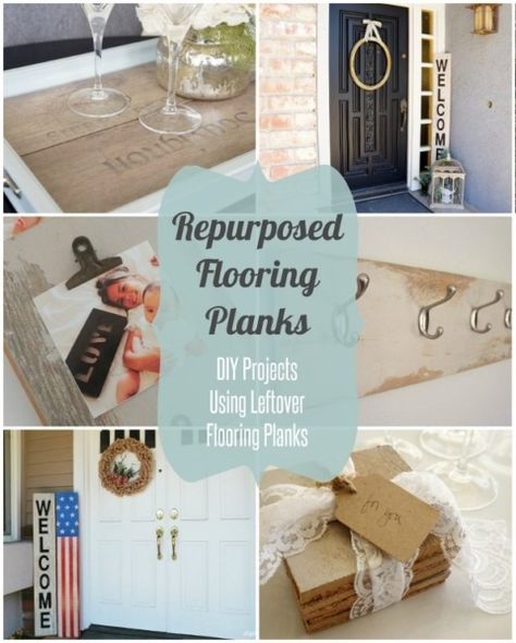 diy-projects-for-leftover-flooring-planks-diy-inspired Leftover Laminate Flooring Ideas, Leftover Laminate Flooring, Flooring Ideas Diy, Leftover Flooring, Laminate Flooring Ideas, Vinyl Flooring Ideas, Laminate Flooring Diy, Diy Laundry Room, Diy Coat Rack