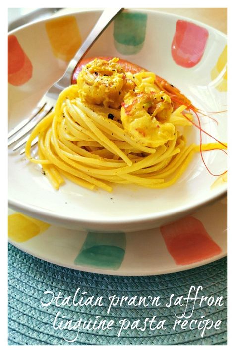 Italian Prawn Saffron Linguine Recipe – The Pasta Project Pasta Italy, Pasta Brands, Saffron Recipes, Linguine Recipes, Italian Gourmet, Seafood Pasta Recipes, Linguine Pasta, Italian Meats, Food Blogging