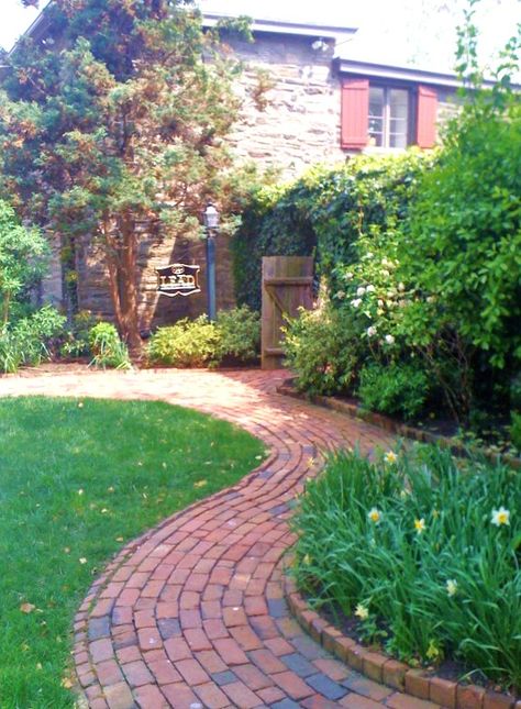 High Street Market: April 2012 Backyard Brick Patio, Brick Pathways, Brick Paths, Driveway Materials, Yard Path, Backyard Patio Furniture, Brick Edging, Brick Pathway, Side Walk