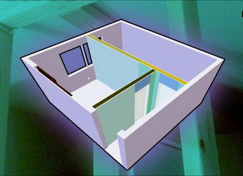 Divide one bedroom into two  http://makezine.com/2014/08/10/turn-any-1-bedroom-into-a-2-bedroom-for-300/ Split One Bedroom Into Two, Turn 1 Bedroom Into 2, 1 Bedroom Into 2 Bedrooms, One Bedroom Into Two Bedrooms, Splitting A Bedroom In Two, Room Divider Ideas Bedroom, Kids Room Divider, Bedroom Divider, Loft Beds For Small Rooms