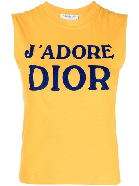 Jadore Dior Top, Dior Tank Top, Dior 2000s, Dior Print, J Adore Dior, Dior Boutique, Dior Top, Designer Tops For Women, Dior Shirt