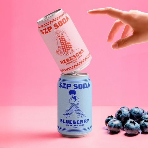 Say hello to Sip Soda’s Blueberry Flavour! All-natural, zero sugar, and bursting with juicy blueberry goodness. 🫐✨ At Studio Lily Kate, we’ve crafted a fun and vibrant can design to match the refreshing taste. Creating unique branding and packaging for FMCG products is what we do best! Need a standout look for your product? Let’s make it happen! 💙 . . . . . #PackagingDesign #SodaPackaging #SipSoda #BlueberryFlavour #BrandIdentity #FMCGDesign #CreativePackaging #GraphicDesigner #Illustrat... Can Drink Design Packaging, Can Branding Design, Soda Brand Design, Soda Can Packaging, Cocktail Can Design, Seltzer Can Design, Soda Branding Design, Drink Branding Design, Soda Bottle Design