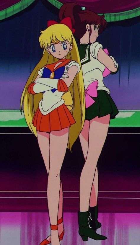 Sailor Venus & Jupiter Venus Jupiter, 1366x768 Wallpaper, Sailor Moon R, Sailor Moon Fashion, Sailor Moon Girls, Arte Sailor Moon, Sailor Scout, Minako Aino, Sailor Moon Aesthetic