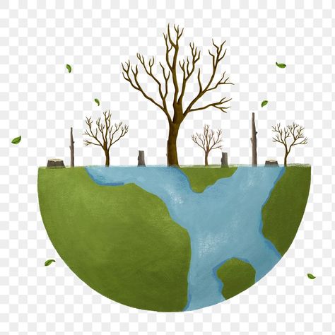 Tree Sapling, Illustration Forest, Trees Png, Element Illustration, Png Aesthetic, Nature Conservation, Aesthetic Collage, Transparent Background, Globe