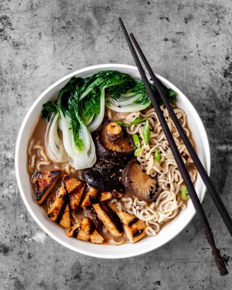 Mushroom Miso, Leftover Noodles, Tofu Ramen, Food Polls, Mushroom Ramen, Ramen Broth, Miso Ramen, Mushroom Broth, Marinated Mushrooms