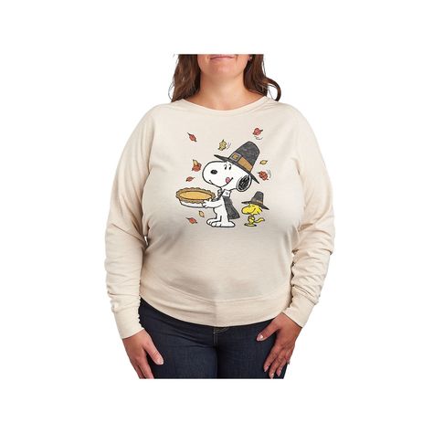 She will love showing off her style with this Plus Size Peanuts Snoopy & Woodstock Thanksgiving Pullover. FEATURES Long sleeves ScoopneckFABRIC & CARE Cotton/Polyester Machine wash Imported Size: 4X. Color: Beige. Gender: female. Age Group: adult. Woodstock Thanksgiving, Peanuts Snoopy Woodstock, Snoopy Woodstock, Snoopy And Woodstock, Peanuts Snoopy, How To Show Love, Woodstock, Her Style, French Terry