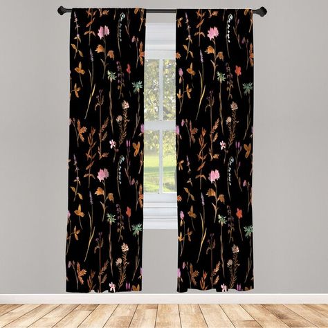 Flower Curtain, Floral Room, Sheer Curtain Panels, Area Rug Decor, Garden Artwork, Floral Curtains, Rod Pocket Curtain Panels, Rod Pocket Curtains, Garden Doors