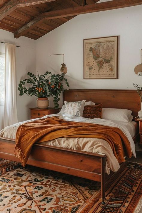 Marigold Bedroom, Autumn Bedroom Decor, Autumn Bedroom, Inviting Bedroom, Fall Bedroom Decor, Earthy Bedroom, Warm Bedroom, Cozy Fall Bedroom, Deco Studio