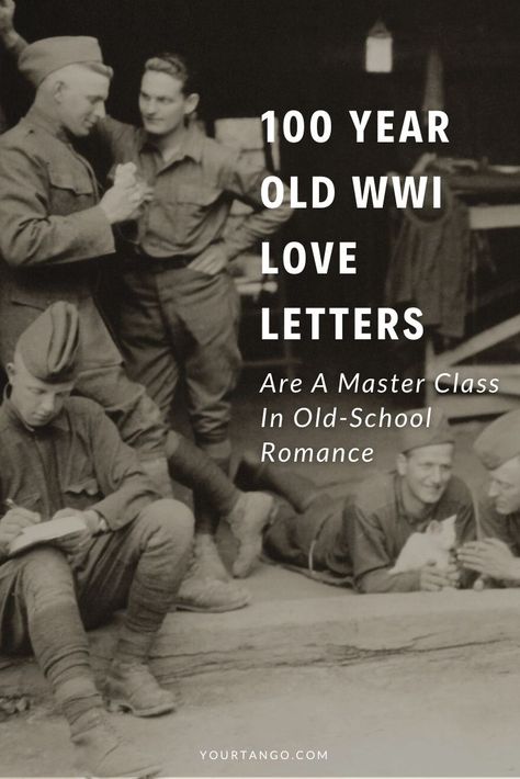 These 100-Year-Old WWI Love Letters Are A Master Class In Old-School Romance | YourTango #ww1 #loveletters #oldschool #romance Antique Love Letters, Love Letter Writing Prompts, Old Love Letters Hand Written, Love Letters Old, How To Write A Love Letter, Old Love Letters Aesthetic, Old Love Aesthetic, Old Letters Vintage, Old School Romance