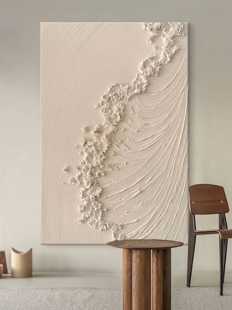 White Textured Wall Art White Minimalist Painting Neutral Plaster Painting Wabi Sabi Wall Art White Boho Painting Modern Personalized Gifes - Etsy Textured Wall Art Living Room, White Textured Wall Art, White Textured Wall, Resin Art Canvas, Plaster Painting, Minimalist Canvas Art, Plaster Paint, Diy Plaster, Canvas Art Decor