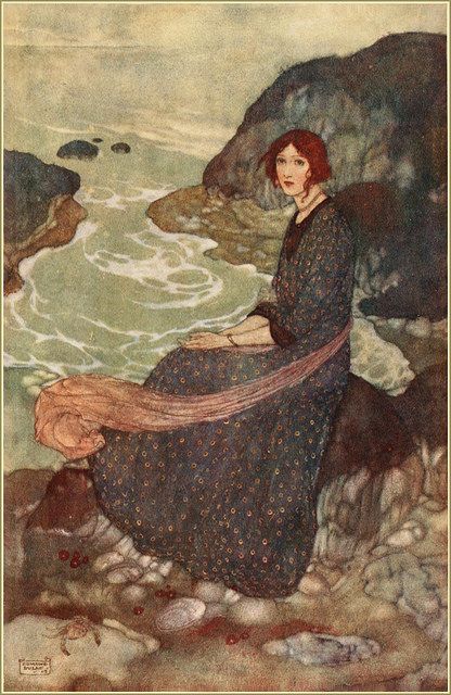 Edmund Dulac "SHAKESPEARE`S COMEDY OF THE TEMPEST" (1908) "Prospero- What seest thou else. In the dark backward and abysm of time?" Edmund Dulac, The Tempest, Fairytale Illustration, Alphonse Mucha, Fairytale Art, Art Et Illustration, Art And Illustration, Fantasy Illustration, Henri Matisse