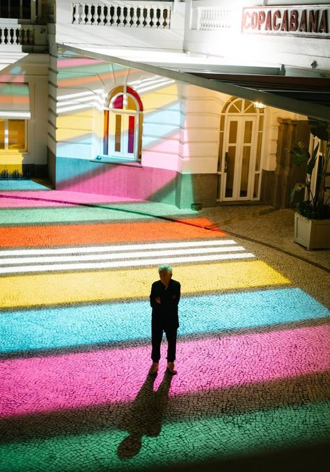 Daniel Buren creates Haltes Colorées installations at Belmond hotels Daniel Buren, Copacabana Palace, Hotels Around The World, Belmond Hotels, Hotel Entrance, Garden Pavilion, Garden Fountain, Glass Roof, Installation Design