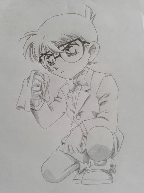 Conan Drawing, Detective Conan Sketch, Detective Conan Drawing Sketch, Conan The Detective, Detective Conan Drawing, Abstract Pencil Drawings, Pencil Sketch Images, Cool Pencil Drawings, Easy Drawings Sketches