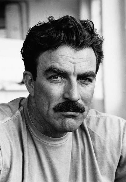 Tom Selleck Hair, Mens Mustache Styles, Face Portrait Reference, Tom Selleck Mustache, Drawing Reference Face, Mens Mustache, Man With Moustache, Actors Portraits, Man With Mustache