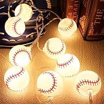 Ball Theme Party, Sports Theme Party, Baseball Ornaments, Sports Room Decor, Fest Temaer, Baseball Room, String Ball Lights, Baseball Decor, Baseball Theme