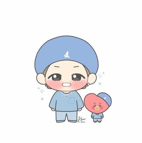 V Chibi, V Kim Taehyung, Chibi Wallpaper, Taehyung Fanart, Bts Art, Jimin Fanart, V Cute, Bullet Journal Diy, Kpop Drawings