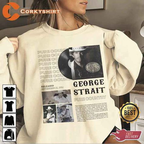 George Strait Shirt, George Straight, Us Country, Screen Printing Shirts, George Strait, 20th Birthday, Unisex Shirt, Screen Print, Country Music