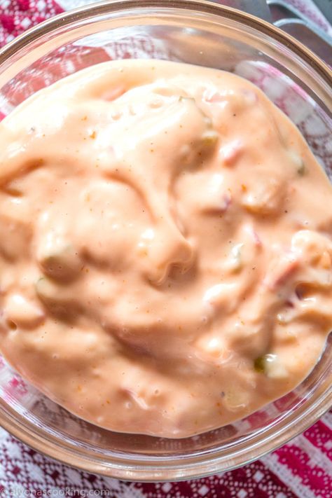 Thousand Island Dressing Recipe 1000 Island Dressing Recipe, Thousand Island Dressing Recipe, Homemade Thousand Island Dressing, Thousand Island, Thousand Island Dressing, Salad Dressing Recipes Homemade, Homemade Condiments, Homemade Salads, Dressing Recipes