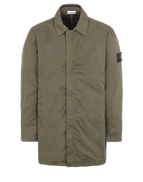 Mid Length Jacket Stone Island Men - Official Store Stone Island Store, Stone Island Badge, Stone Island Jacket, Stone Island Clothing, Stone Island Junior, Stone Island Shadow Project, Island Man, Jackets For Men, Men's Outerwear