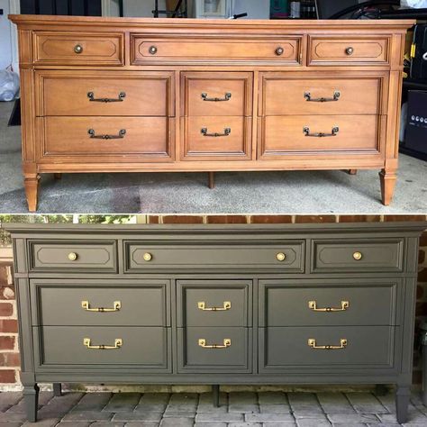 Furniture Dressers, Refinished Furniture, Diy Furniture Renovation, Furniture Rehab, Furniture Renovation, Refurbished Furniture, Furniture Restoration, Furniture Makeover Diy, Flipping Furniture