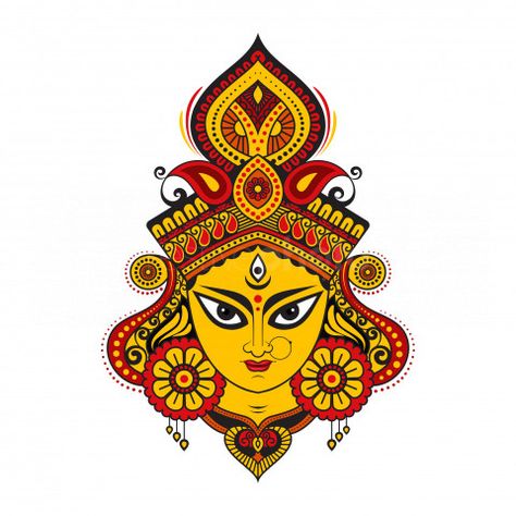 Happy Navarathri, Durga Face, Durga Maa Paintings, Poster Rangoli, Sketch Images, Durga Painting, Goddess Durga, God Images, Hindu Goddess