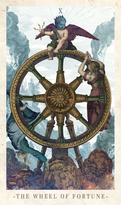 Goddess Fortuna, Medieval Philosophy, Wheel Of Fortune Tarot, Rider Waite Deck, The Major Arcana, Fortune Telling Cards, Tarot Major Arcana, Greek And Roman Mythology, Daily Tarot