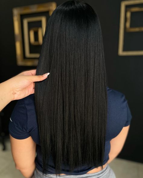 Transforming her look with a sleek full black dye and a Brazilian blowout! 🌟 Not only does her hair look incredibly shiny and smooth, but the Brazilian blowout also strengthens, reduces frizz, and makes her hair easier to style for weeks to come. 💁‍♀️✨ #HairGoals #BrazilianBlowout #SleekHair Brazilian Blowout, Cute Braided Hairstyles, Sleek Hairstyles, Hair Looks, Hair Goals, Her Hair, Easy Hairstyles, Braided Hairstyles, Braids