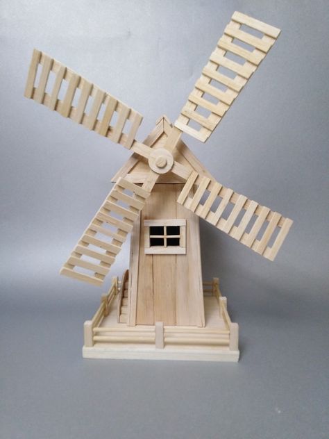 Windmill Diy, Wooden Windmill, Popsicle Stick Houses, Horse Room, Creative School Project Ideas, Japanese Decor, Art Apps, Popsicle Stick Crafts, Diy Stationery