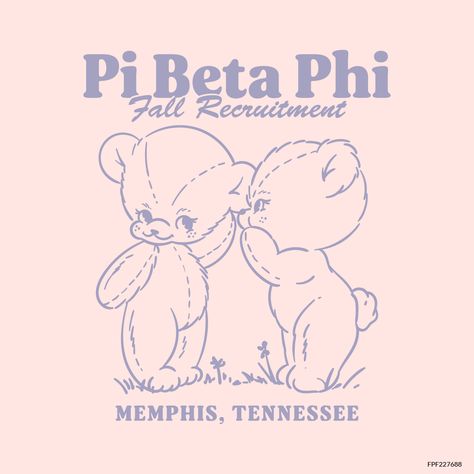 Design unique and trendy custom merch for your Greek organization from Fresh Prints! Submit a proof request to get a free mockup of your design today.  Pi Beta Phi designs | Pi Beta Phi apparel | custom apparel | greek apparel | Sorority designs | Rush and Bid designs |Rush and Bid apparel | bear | whisper | teddy bear | gossip | cartoon | #shirtjustgotcrazy #freshprints Sorority Teddy Bear, Sorority Recruitment Shirts, Custom Merch, Rush Shirts, Recruitment Outfits, Sorority Merch, Sorority Rush, Sorority Designs, Pi Phi