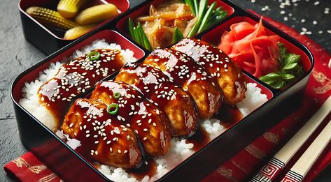 How To Make Japanese Chicken Teriyaki Recipe For Bento Chicken Bento Box Ideas, Japanese Chicken Teriyaki, Chicken Teriyaki Recipe Easy, Tsukune Recipe, Chicken Bento, Bento Box Traditional, Bento Box Ideas, Bento Box Recipes, Japanese Chicken