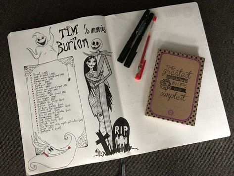 25 Scary Halloween Bullet Journal Page Ideas | Jihi Elephant Halloween Art Journal, Disney Bujo, Bullet Journal Halloween, Bullet Journal October, Journal Collection, Bujo Planner, Tim Burton Movie, Bullet Journal Themes, Journal Themes