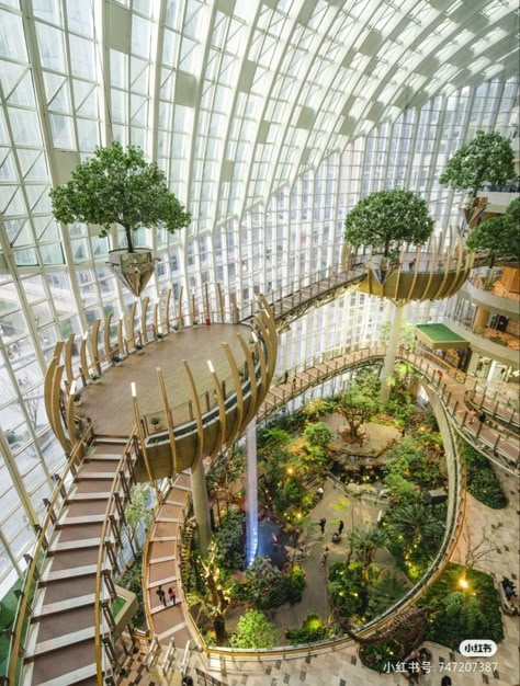 Atrium Landscape Design, Solar Punk Architecture, Victorian Greenhouses, Eco Architecture, Mall Design, Mix Use Building, Public Architecture, Architecture Concept Drawings, Green Architecture