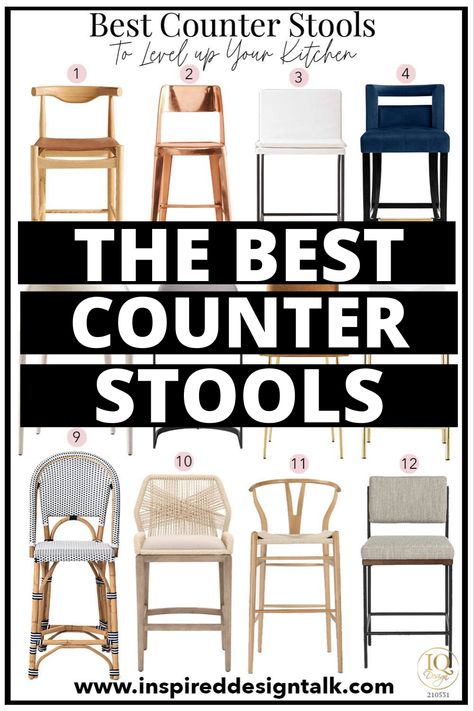 modern counter stools Ikea Counter Stools, Kitchen Island Chairs Modern, Best Counter Stools, Transitional Counter Stools, Modern Kitchen Stools, Kitchen Stools With Back, Modern Bar Stools Kitchen, Kitchen Makeover Ideas, Island Bar Stools