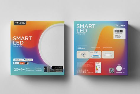 Led Box Design, Lamp Packaging Design, Electronics Branding, Package Redesign, Lamp Packaging, Bulb Packaging, Led Bulb Packaging, Electronic Packaging, Web Design Packages