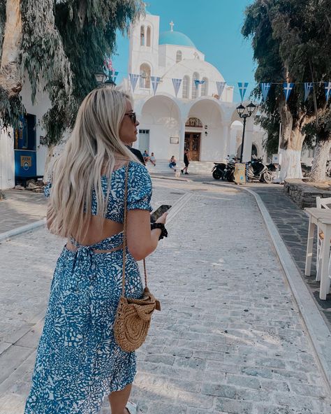 Blue and white womans skirt and top set greece honeymoon greek european Blue And White Greece, Set Skirt And Top, Blue And White Outfits, Summer Jumpsuit Casual, Womens Summer Jumpsuits, Romper Long Pants, Greek Blue, Honeymoon Outfits, Spaghetti Strap Maxi Dress