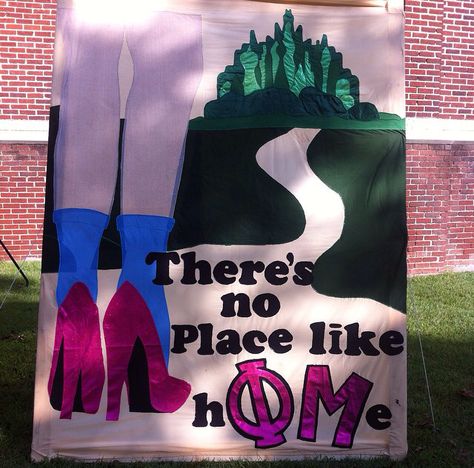 There is no place like home-themed Bid Day Wizard Of Oz Bid Day Theme, Wizard Of Oz Bid Day, Dreaming Bid Day Theme, Welcome To The Dream House Bid Day, Mad Happy Bid Day Theme, Strikes Again Bid Day Theme, Sweet Dreams Bid Day, Theres No Place Like Home, Sorority Themes