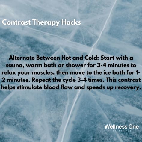 Ready to try contrast therapy for the first time? ❄️ We’ve got you covered with these quick hacks for safe and effective hot and cold therapy at home! 1️⃣ Breathe and Relax: Deep, controlled breathing helps your body adapt to the cold. Stay calm, and the benefits will follow. 2️⃣ Alternate Hot & Cold: Start with heat (sauna or warm shower) for a few minutes, then switch to cold (ice bath or cold shower) for 1-2 minutes. Repeat 3-4 times for optimal recovery. 3️⃣ Temperature Control: Keep... Contrast Therapy, Hot And Cold Therapy, Ice Bath, Cold Ice, Ice Baths, Cold Shower, Bath Or Shower, Cold Therapy, Stay Calm