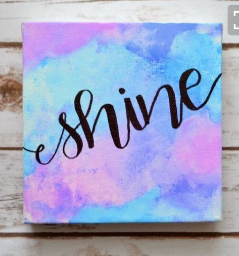 This is a great and very easy painting if your looking for something with a sponge technique background. Mini Tela, Canvas Background, Simple Canvas Paintings, Cute Canvas Paintings, Easy Canvas Art, Easy Canvas Painting, Canvas Painting Diy, Colorful Watercolor, Small Canvas Art