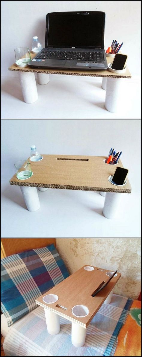 Craft Room Tables, Carton Diy, Woodworking Quotes, Craftsman Bungalow, Diy Holz, Explosion Box, Bed Table, Cardboard Furniture, Diy Cardboard