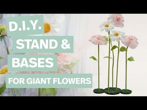 How to Make the Base for Giant Flower Stands: Large Free-Standing Flowers Tutorial How To Make Giant Flower Stand, Diy Giant Flower Stand, Giant Flower Stand, Alice In Wonderland Tea Party Birthday, Flower Base, Flowers Tutorial, Large Paper Flowers, Alice In Wonderland Tea Party, Flower Stand