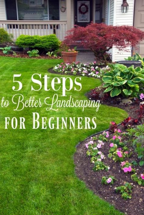 Have you ever wanted a perfectly manicured yard? Learn how to landscape your yard with these super easy landscaping tips for beginners! Your yard has never looked this good! Landscaping For Beginners, Ideas Para Decorar Jardines, Boulders Landscaping, How To Landscape, Beginners Landscaping, Small Front Yard Landscaping, Easy Landscaping, Landscape Designs, Have Inspiration