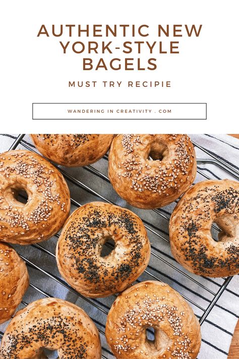 raving fresh, chewy bagels just like the ones from New York? This authentic New York-style bagel recipe will show you how to make them at home! With simple ingredients and step-by-step instructions, you can create bakery-worthy bagels that are golden, flavorful, and topped with your favorite seeds. Perfect for breakfast or brunch! New York Bagels Recipe, New York Style Bagel Recipe, Flavored Bagels, New York Bagel Recipe, Home Made Bagels, New York Style Bagels, New York Bagels, Bagels Recipe, New York Bagel