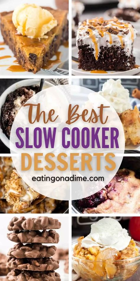 Slow Cooker Dessert Recipes, Slow Cooker Dessert, Yummy Dessert Recipes, Slow Cooker Recipes Dessert, Crockpot Dessert Recipes, Crock Pot Desserts, Slow Cooker Desserts, Yummy Dessert, Best Slow Cooker