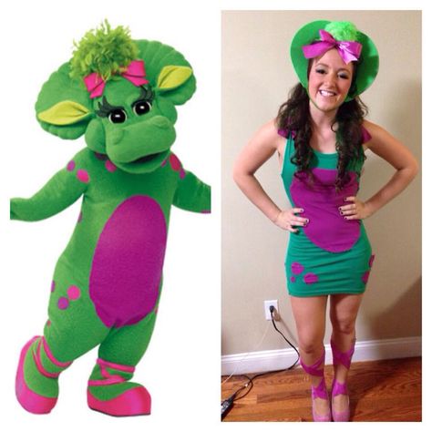 baby bop from barney Public Media Halloween Costumes Barney Costume, Dinosaur Halloween Costume, Unique Couple Halloween Costumes, Clothing Alterations, Dinosaur Outfit, Dinosaur Costume, Trendy Halloween Costumes, Scary Halloween Costumes, Creative Costumes