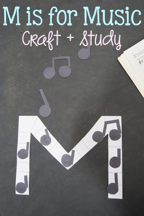 M is for Music Craft Activity P Is For Piano Craft, Music Curriculum Preschool, Music Crafts For Toddlers, Preschool Music Theme, Music Crafts Preschool, Fruit Of Spirit, Toddler Music, Music Bulletin Board, Preschool Music Activities